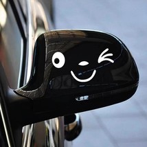 2pcs Reflective Cute  Car Sticker Rearview Mirror Sticker  Smiling Eye Face Stic - £34.97 GBP