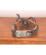 New Women’s Owl Black Leather Wrap Tie Bracelet - €7,65 EUR
