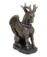 Gothic Sitting Winged Pegasus Stag Horned Gargoyle in Stoic Pose Statue ... - $524.01 MXN
