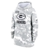 Womens Arctic Camo Packers 2024 Salute to Service Pullover Hoodie for Green Bay - £46.20 GBP