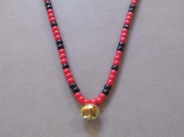 CHECKERS ~ HORSE RHYTHM BEADS ~ Red and Black ~ Size 54 inches - $17.00