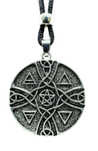 Pentacle Elements Necklace Pendant Earth Air Fire Water Spirit Pagan Wicca Boxed - £11.99 GBP
