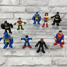 DC Comics Heroes Mini Figures Lot Of 9 Batman Superman Wonder Woman 3&quot; - £13.96 GBP