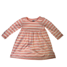 Old Navy Girls A Line Dress Multicolor Stripe Long Sleeve Ruched 6-12 Months New - $15.19