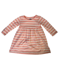 Old Navy Girls A Line Dress Multicolor Stripe Long Sleeve Ruched 6-12 Months New - $4.56