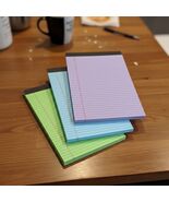 Legal Pad 8.5 x 11 Notepad, 3 Pack Colored Lined Paper College Ruled, Ea... - $18.45 CAD