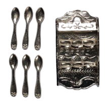 Dollhouse Miniature Shackman SPOON RACK Spoon holder display vintage metal Japan - £10.17 GBP