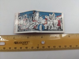 Hotel Syracuse Full Length Matchbook Cover Syracuse New York￼ - £2.35 GBP