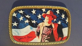 JOHN WAYNE Epoxy Photo Belt Buckle - US FLAG - NEW - $14.80