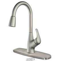 Aqua Plumb-Satin Nickel Pull-Down/Single Handle Kitchen Faucet - £75.65 GBP