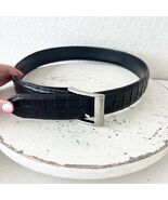 Rod Patrick Boots Mens Western Belt 1.5" Straight End Sz 30 Black Caiman... - $292.05