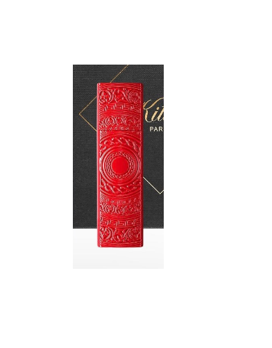 Primary image for KILIAN Red Lacquer Engraved Achilles Shield Atomizer Travel Spray Case NeW