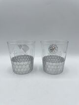 2 Game of Thrones Drinking Glasses Stark and Targaryen dragon scales HBO... - $1.95