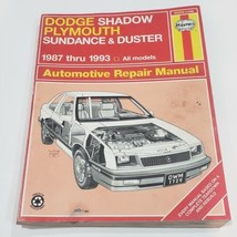 Haynes repair manual #1726 Dodge Shadow Plymouth, Sundance &amp; Duster 1987-1993 - £7.76 GBP