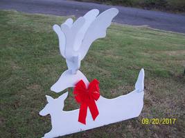 Laying 3-D Reindeer W Fawn Christmas Silhouette Yard Art Woodworking Pat... - $9.49