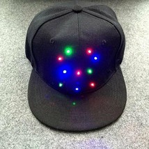 LED Light Glow Club Party Sports Athletic Black Hat Cap Color light - £18.68 GBP