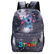 2021 New  Cute  Stitch Print Backpack Primary School Students  Fashion Girl Boy  - £116.50 GBP