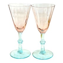Set 2 Fondale By Morgantown Champagne Tall Sherbet Glass Goblet 5 1/4&quot; R... - £51.49 GBP