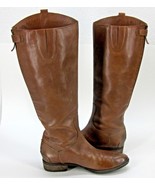 SAM EDELMAN WOMENS PENNY (8M US) 39 EUR BROWN LEATHER EQUESTRIAN REAR ZI... - $27.21