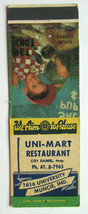 Uni-Mart Restaurant - Muncie, Indiana 20 Strike Matchbook Cover Coy Daniel, Prop - £1.58 GBP