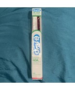 VTG Oral-B 60 Toothbrush 1985 USA Soft End-Round Bristles 4-ROW 8in Red - $49.49