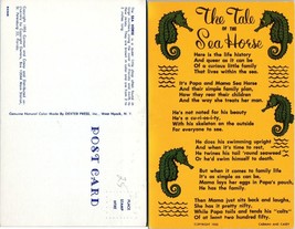 The Tale of the Sea Horse Poem Poetry Story Vintage Postcard - £7.51 GBP