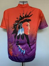 Giordana Native American Bear Claw Bicycle Bike Jersey Mens Medium Colorful - $29.65