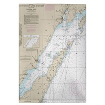 Betsy Drake Door County, Green Bay, WI Nautical Map Guest Towel - £27.62 GBP