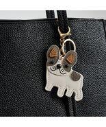 Zero White Grey Terrier Dog Keychain Bag Charm - $272.41 MXN