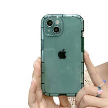 Anymob iPhone Case Green Transparent Luminous Shockproof Soft Silicone Air  - £18.34 GBP