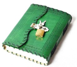 journal notebook DIARY Leather antique with lock - £19.60 GBP