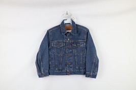 Vintage 90s Levis Boys Size Small Distressed Denim Jean Trucker Jacket B... - $49.45