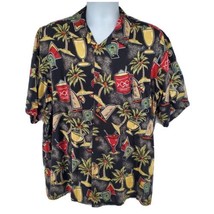 Reyn Spooner Hawaiian Shirt Joe Keallihas Cocktails Palm Trees XL - £34.99 GBP