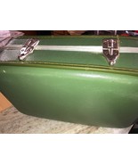 Rare Vintage Collectible Green Suitcase With Cushion Linning For Valuables - £93.85 GBP