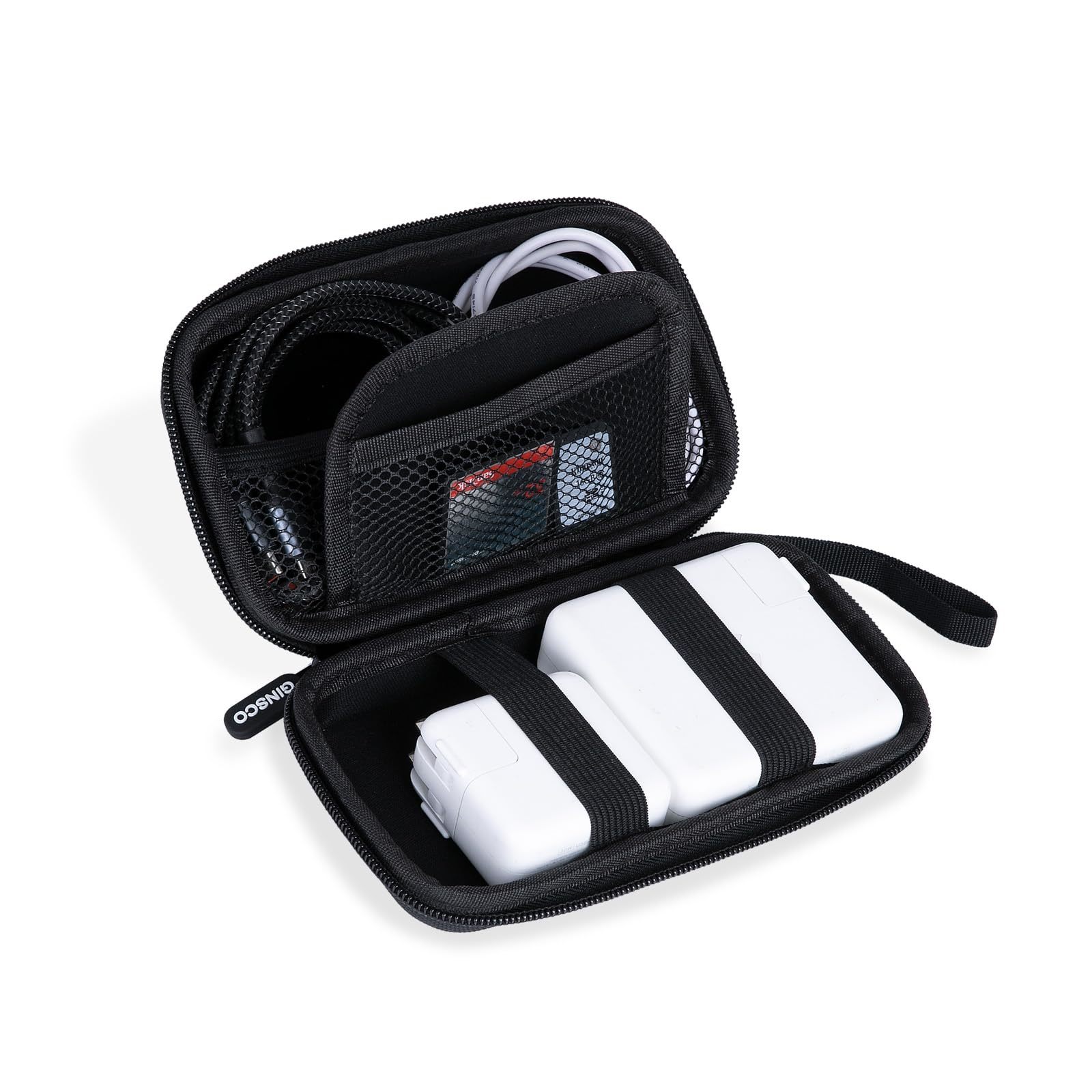 Ginsco Hard Shell Laptop Charger Cables Case, Hard Travel Case Electronic Organ