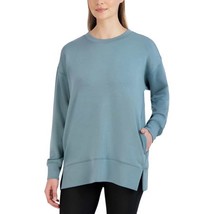 Sage Collective Women Super Soft Tunic Top with Side Pockets Large Light Green - £23.71 GBP