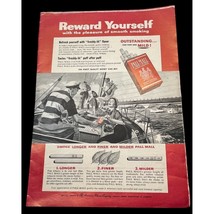 Pall Mall Cigarettes Vintage Original Print Ad 50s Reward Yourself Sailing - £17.34 GBP