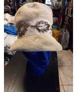 Empress Hat Germany Womens Felt Tan Brown Bucket Cloche Ribbon Vintage S... - $18.71