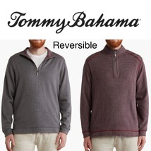 Tommy Bahama Mens Alpine View Reversible Half-Zip Pullover Knit Sweater ... - $103.95