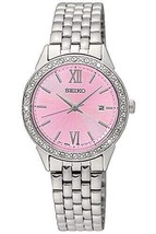 NEW* Seiko Women&#39;s SUR693 Quartz Diamond Accent Wrist Watch MSRP $200! - £86.52 GBP