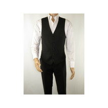 Mens RENOIR Vest Wool 140 Adjustable ,V-Neck two Pocket Full Lining 508-1 Black image 8