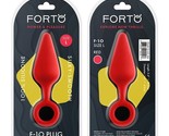 Forto F-10 Silicone An*l Plug with Pull Ring Large Red - £26.58 GBP