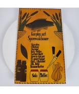 Vintage Hand Crafted Karpfen Mit Spreewaldsauce Cutting Board ART 16x9.5... - $26.18