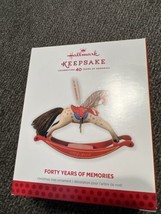 Hallmark Keepsake Ornament 2013 Forty Years of Memories Porcelain Rocking Horse - £8.45 GBP