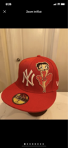Yankees Betty Boop fitted cap size 7 - £27.94 GBP