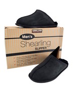 KS Slippers Sheepskin Men&#39;s 10 Shearling Suede Real Fur Slides House Shoes - $36.47