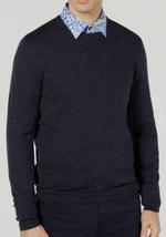 Tasso Elba Men&#39;s Cotton Blend Lightweight Crewneck Sweater Navy Size XL - £11.95 GBP
