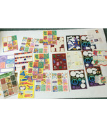 Vintage mixed sticker lot post it neon color sticker soft touch peace sa... - $27.08 CAD