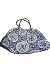 Vera Bradley Womens Blue &amp; Yellow Tote Handbag 12x18.5 SKU 7803 - £22.55 GBP