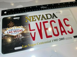 New Las Vegas Nevada Centennial License Plate 2024 Full Size Raised Letters Seal - £21.35 GBP
